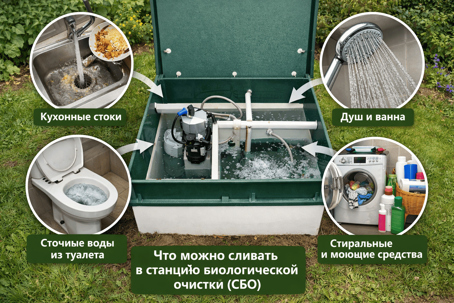 Что можно сливать в станцию биологической очистки (СБО)